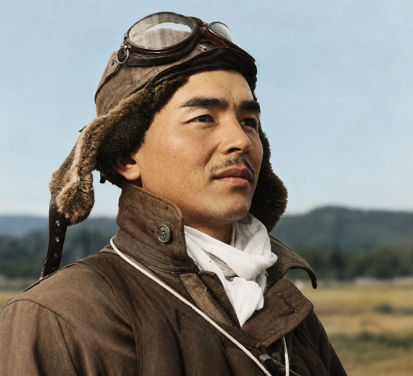 Retrato do aviador Hiroyoshi Nishizawa
